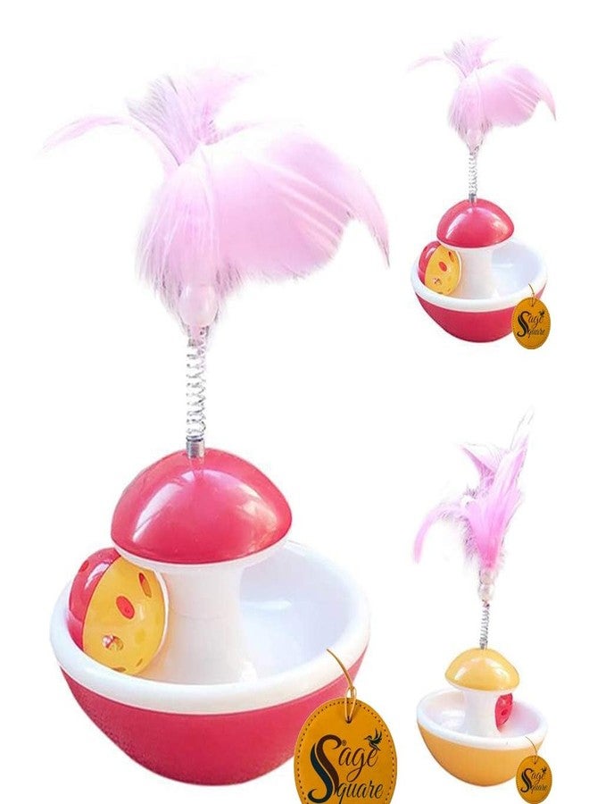 Sage Square Cat Rolling Interactive Tumbler Toy, Pet-Friendly, Feather Teaser, Training Toy for Cat, Kitten, Puppy (Random) - Image 5